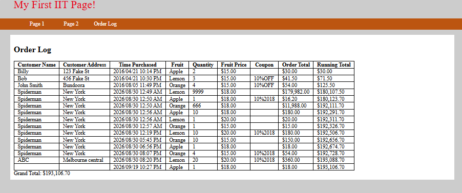 Fruit Website Page3